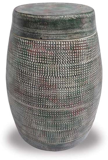 Barro garden stool planter with grid