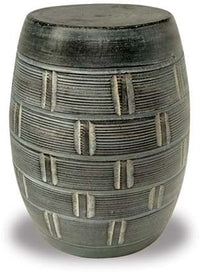 Barro garden stool planter with weave pattern