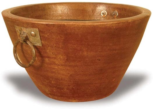 Barro mini cone pot with handles