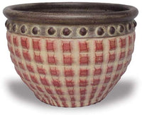 Barro short round decorative planter, lattice