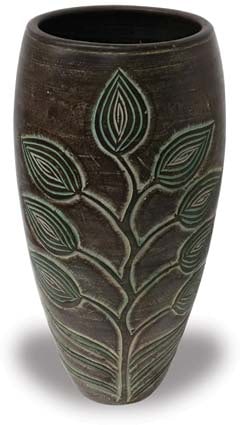 Barro tall vase with tree
