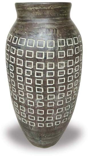 Barro tall vase with trellis