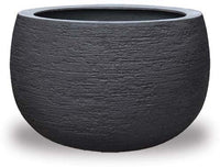 Brisa low planter, black