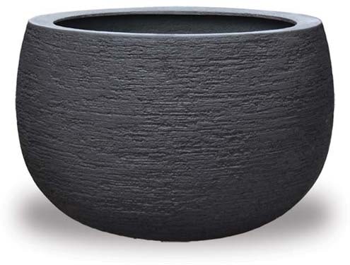 Brisa low planter, black