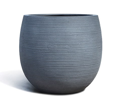 Brisa textured belly planter, grey