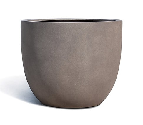 Brisa urban egg round planter, brown