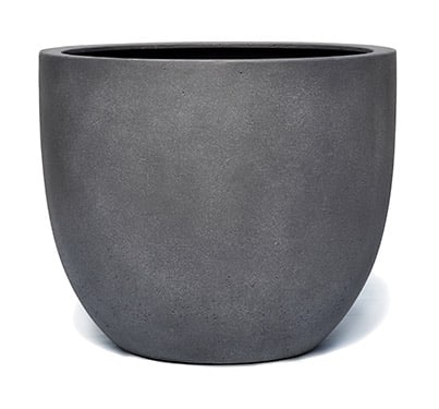 Brisa urban egg round planter, grey