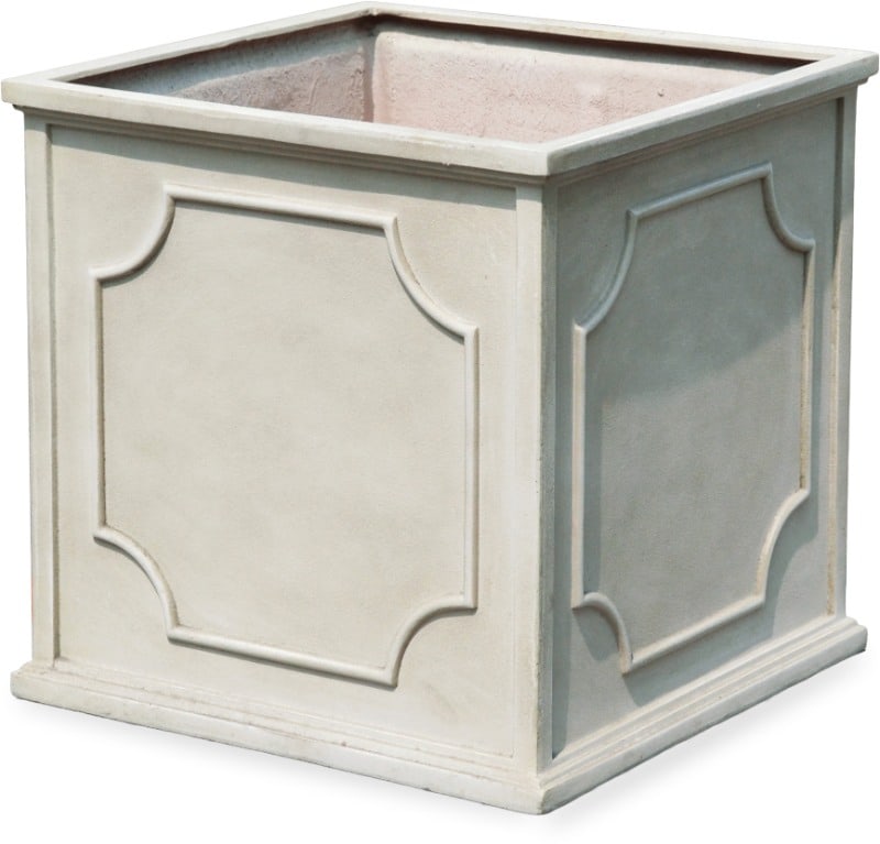 Brisa white square planter