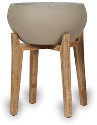 Caliza pot stands planter with wood legs