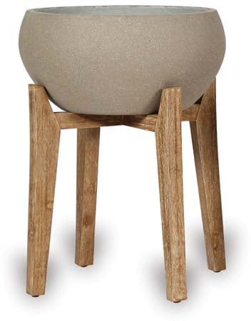 Caliza pot stands planter with wood legs