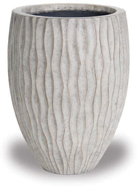 Caliza waved belly pot, brown