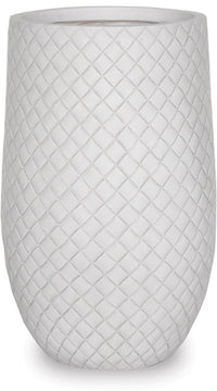 Cedro tall pot, white