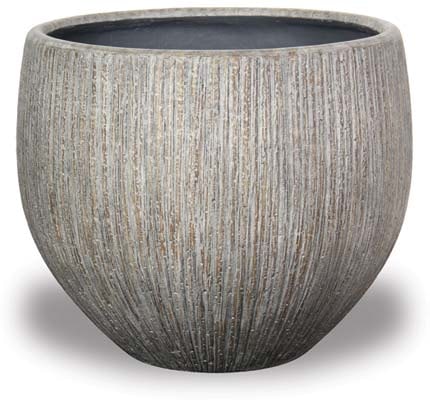 Costa bark texture fishbowl planter