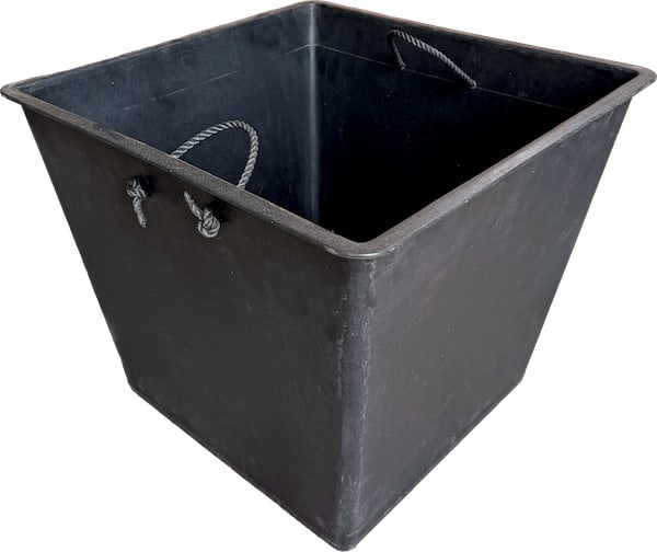 Costa grey triline rectangular planter with wheels and plastic inserts