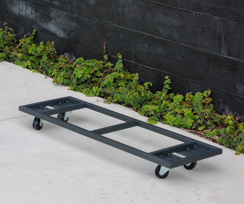 Costa grey urban trio rectangular planter with wheels and plastic inserts