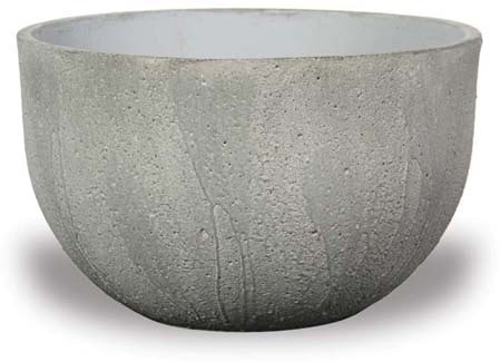 Costa pot round lime concrete planter, cream