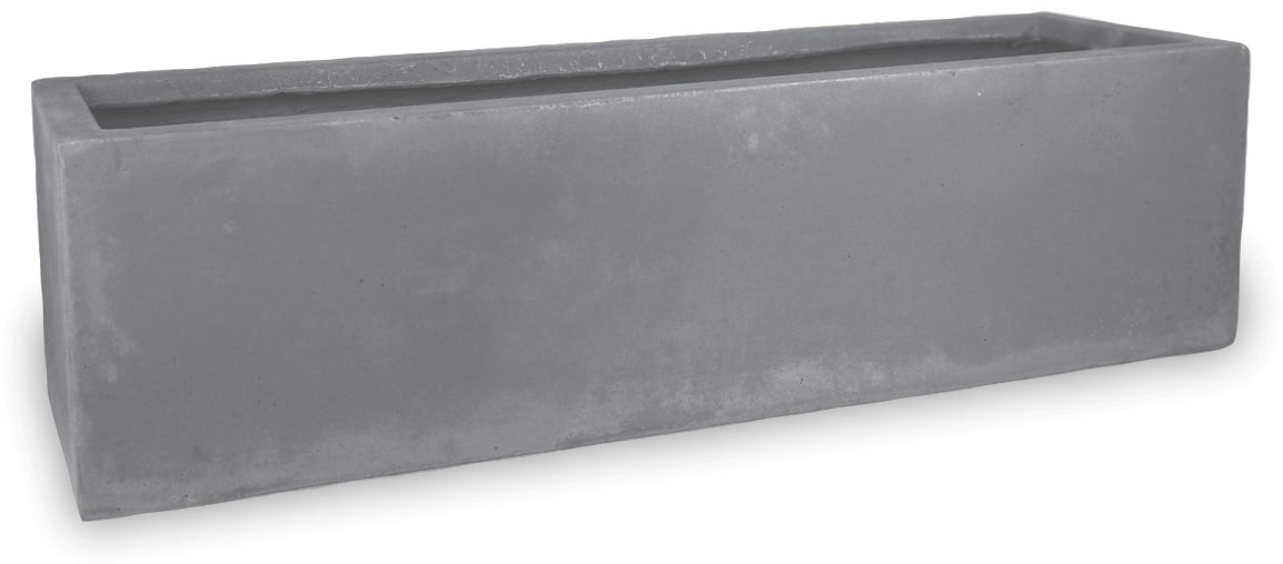 Costa rectangle planter, grey