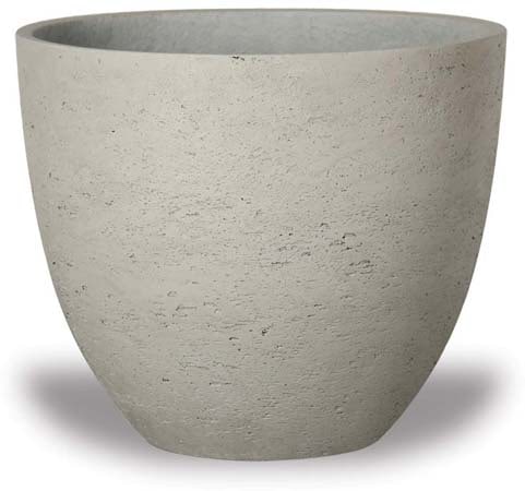 Costa ro cement egg pot, grey