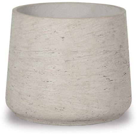 Costa ro cement footed pot, grey