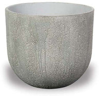Costa round lime concrete planter, cream