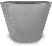 Costa round tapered planter, grey