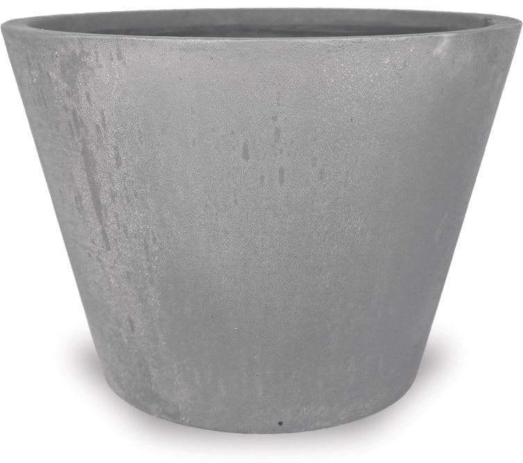 Costa round tapered planter, grey