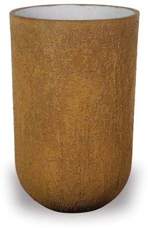 Costa tall lime concrete planter, brown