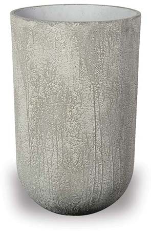 Costa tall lime concrete planter, cream
