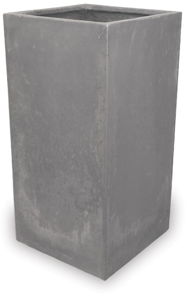 Costa tall square planter, grey