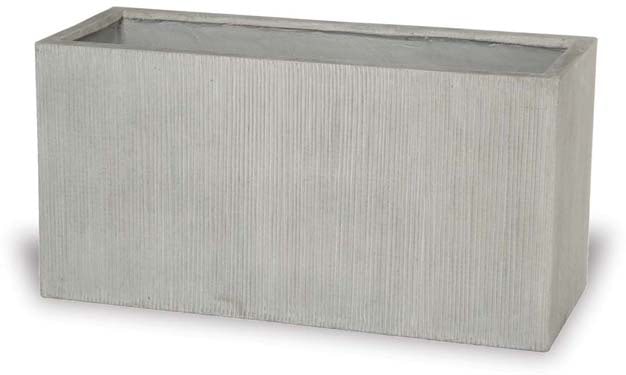 Dique grey rectangular planter, grey