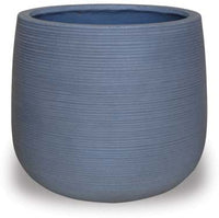 Dique grey short round planter, grey
