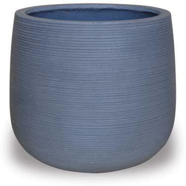 Dique grey short round planter, grey