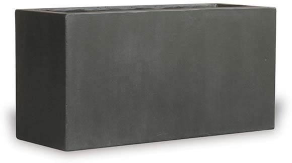 Dique rectangular planter, black