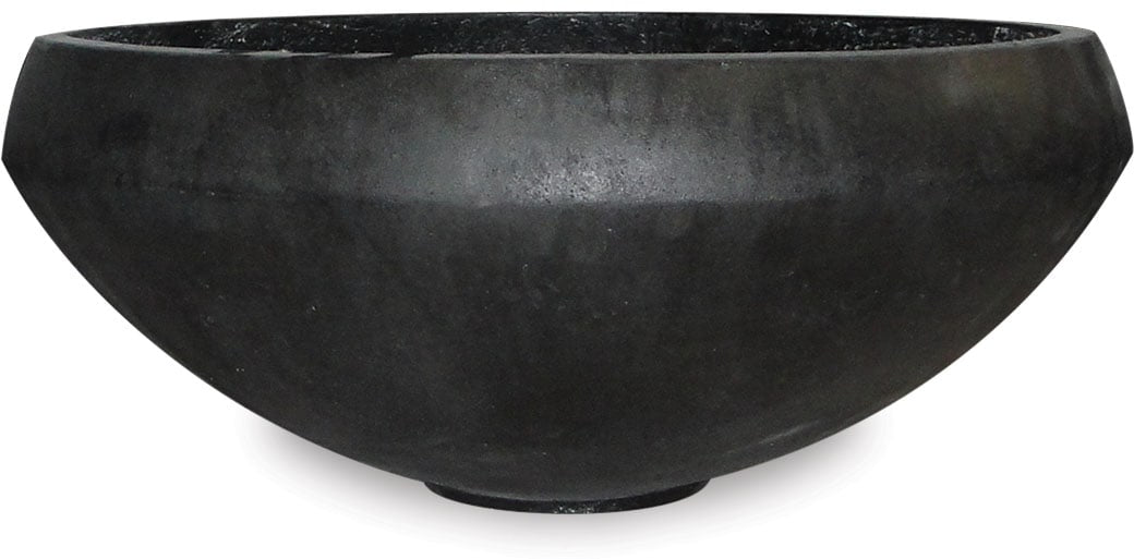 Dique shallow planter, black