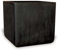 Dique short square planter, black