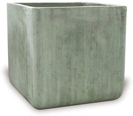 Dique short square planter, green