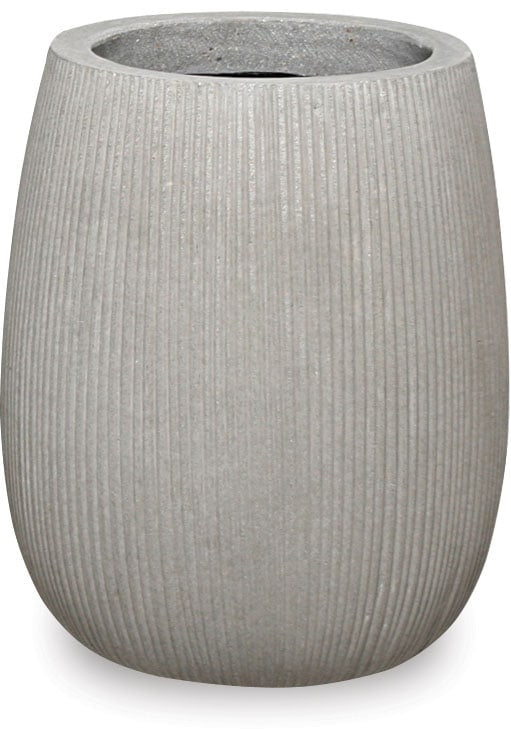 Dique tall round pot, grey