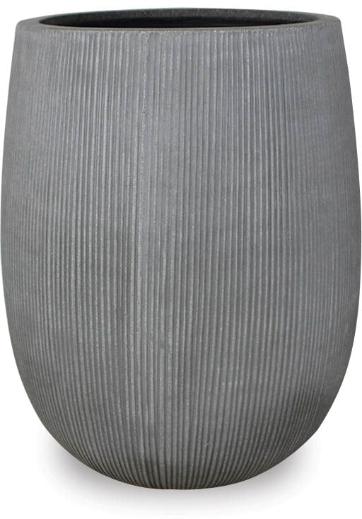 Dique tall round pot, grey