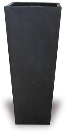 Dique tall square planter, black