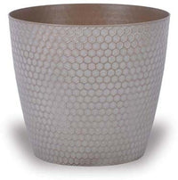 Hoja honeycomb plastic pot, brown