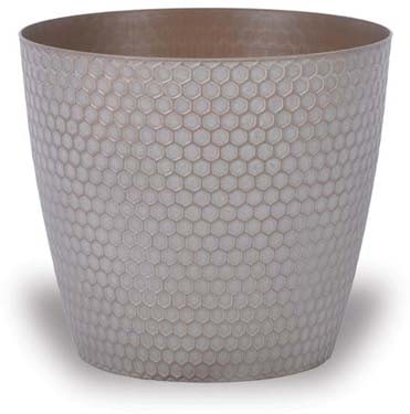 Hoja honeycomb plastic pot, brown