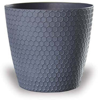 Hoja honeycomb plastic pot, grey