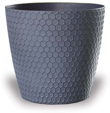 Hoja honeycomb plastic pot, grey