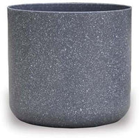 Hoja round pastic pot, black