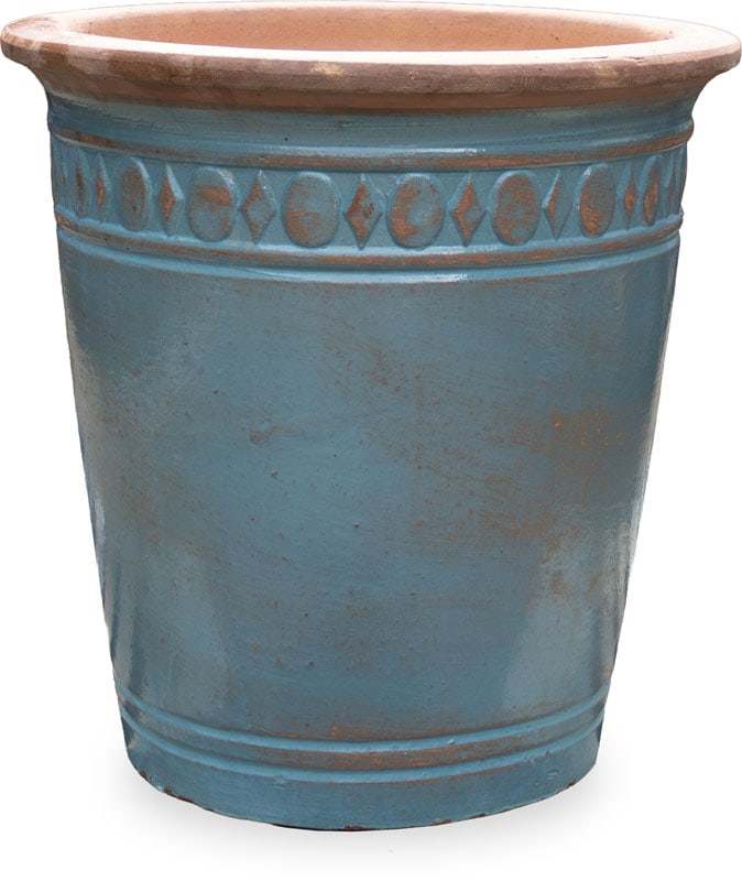 Horno classic flat pot, blue