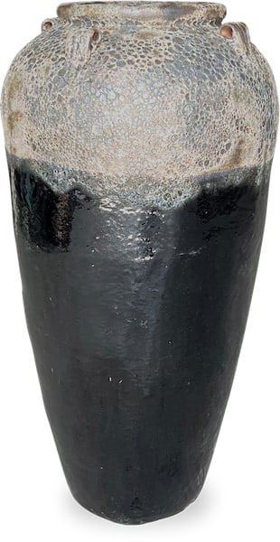 Horno grenada jar with handles, black