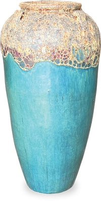 Horno grenada jar with handles, green