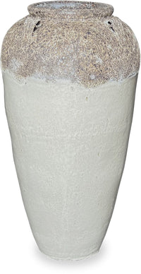 Horno grenada jar with handles, white