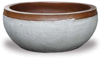 Horno grid low planter, white