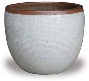 Horno grid short planter, white